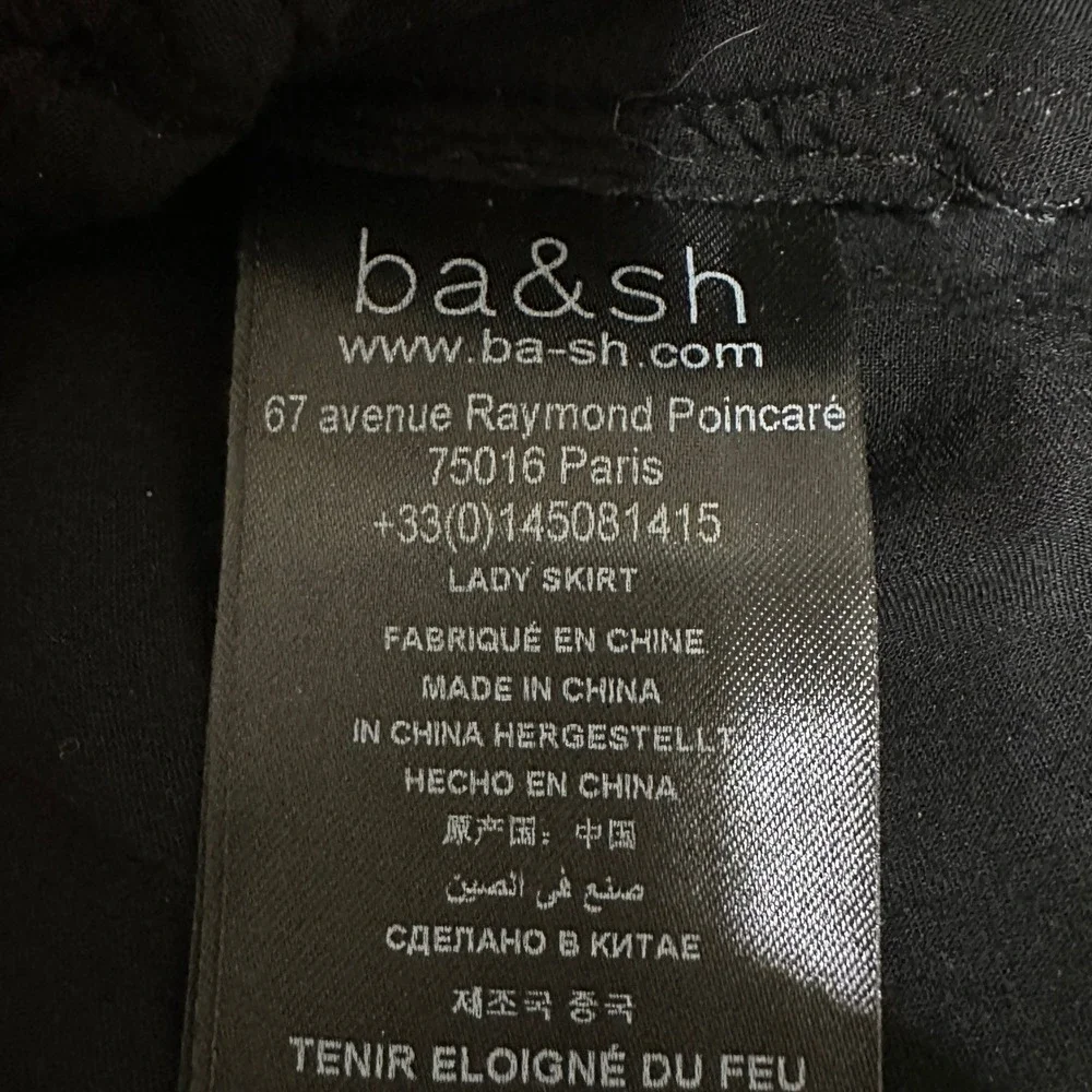 Ba&sh Pear Noir Ruched Mini Skirt Women Small Viscose Bodycon Modern French Girl